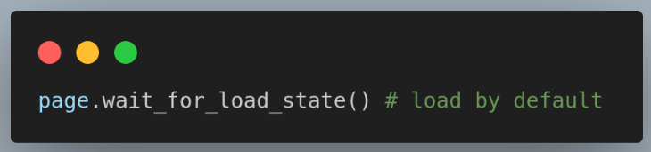 page.wait_for_load_state() locator