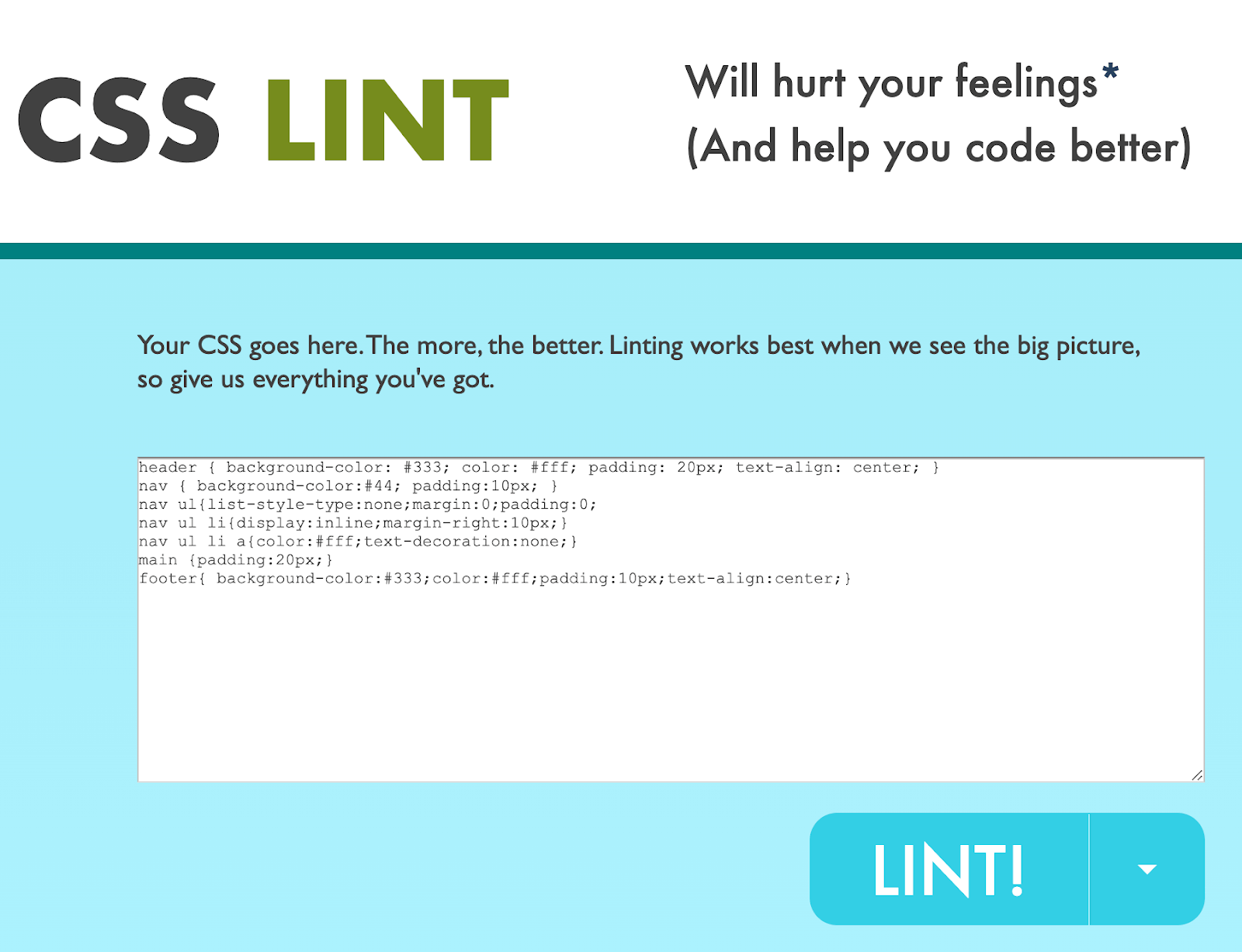 CSS Lint