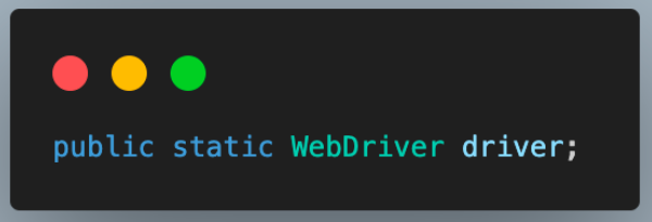 Create an instance of WebDriver