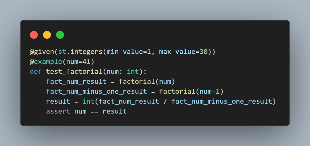 Hypothesis to generate a wide range of input test data