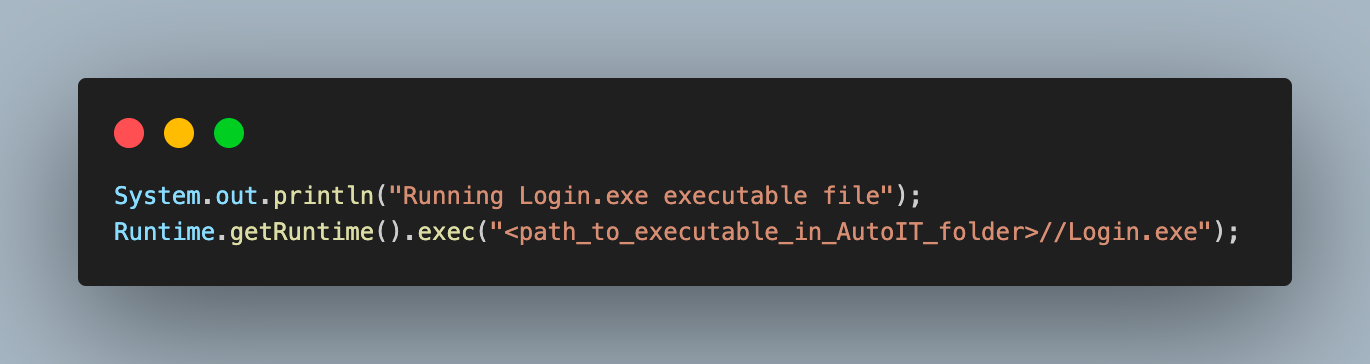 Use the exec() function of the Runtime class