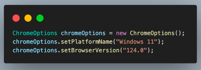 creating an object of the ChromeOptions()