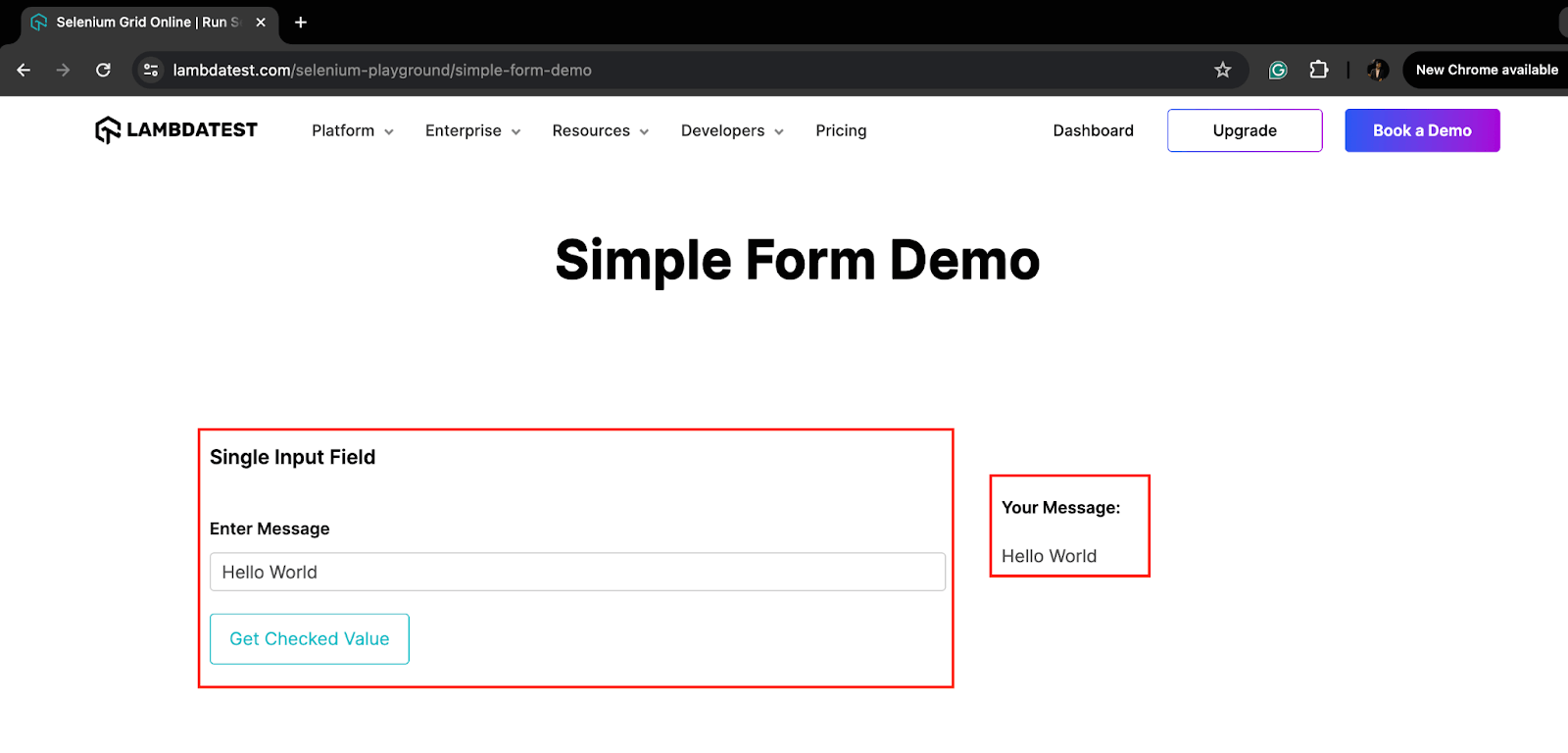 form demo