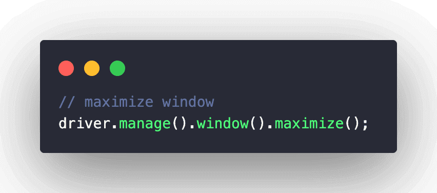 maximize() method