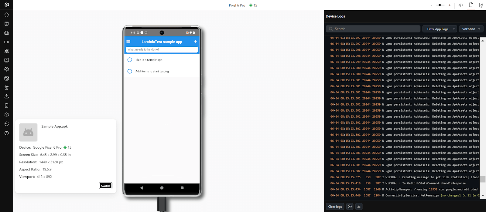 mobile app testing