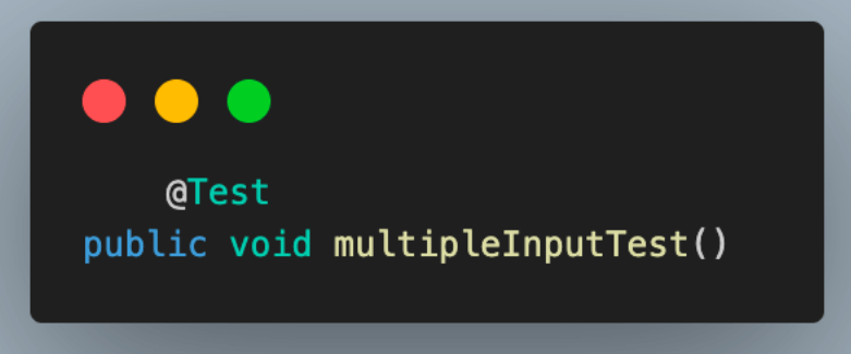 multipleInputTest()