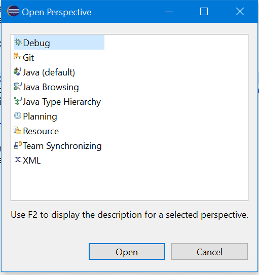 Here, choose the Debug option