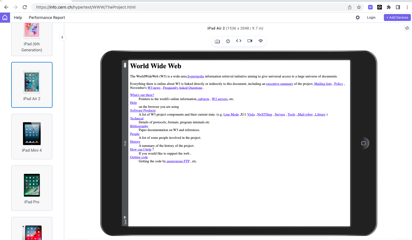 block and inline flow direction of the HTML elements on tablet