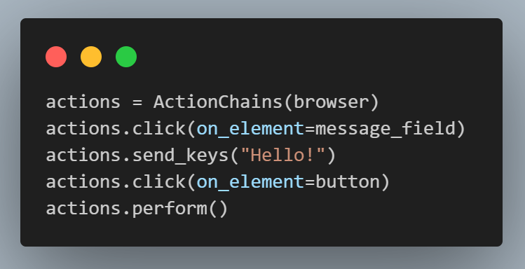 actionchains-object-usage-in-selenium-for-clicking-on-a-message-field-typing-hello-and-clicking-a-button