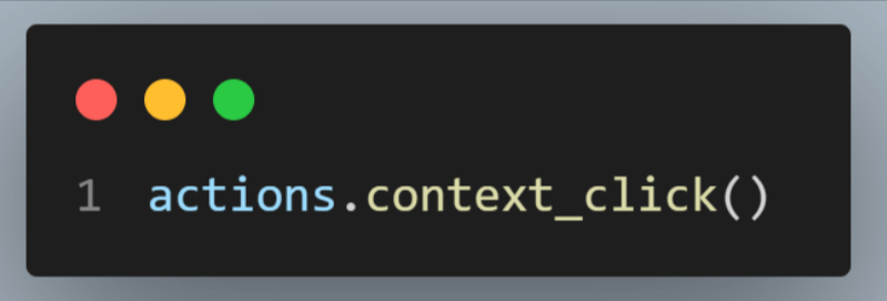 Demonstration of context_click() method usage in code walkthrough