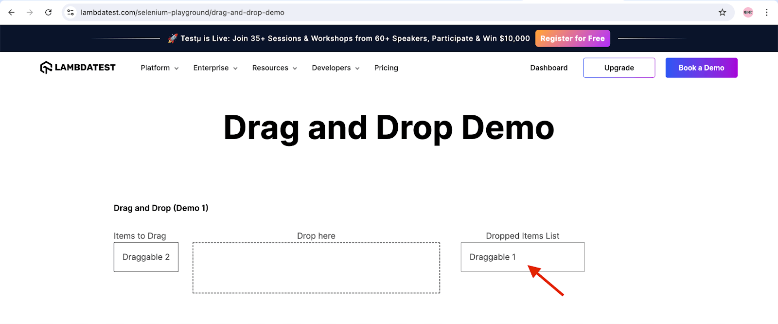  “Dropped Items List.”