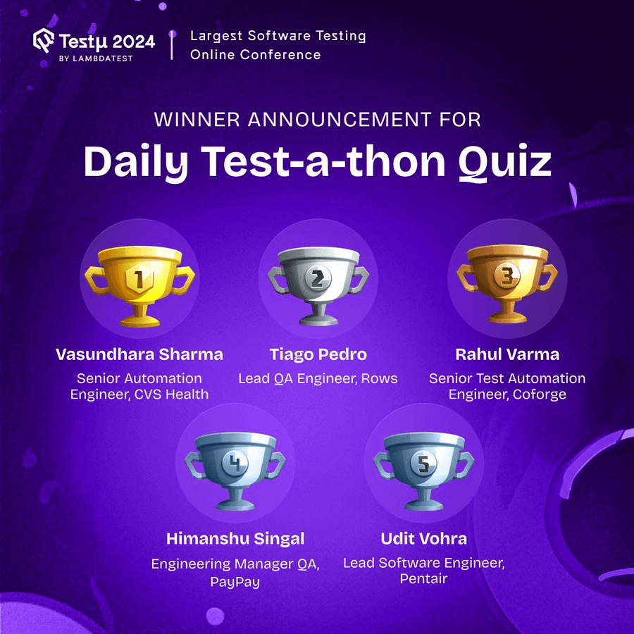 Daily Test-a-thon Quiz