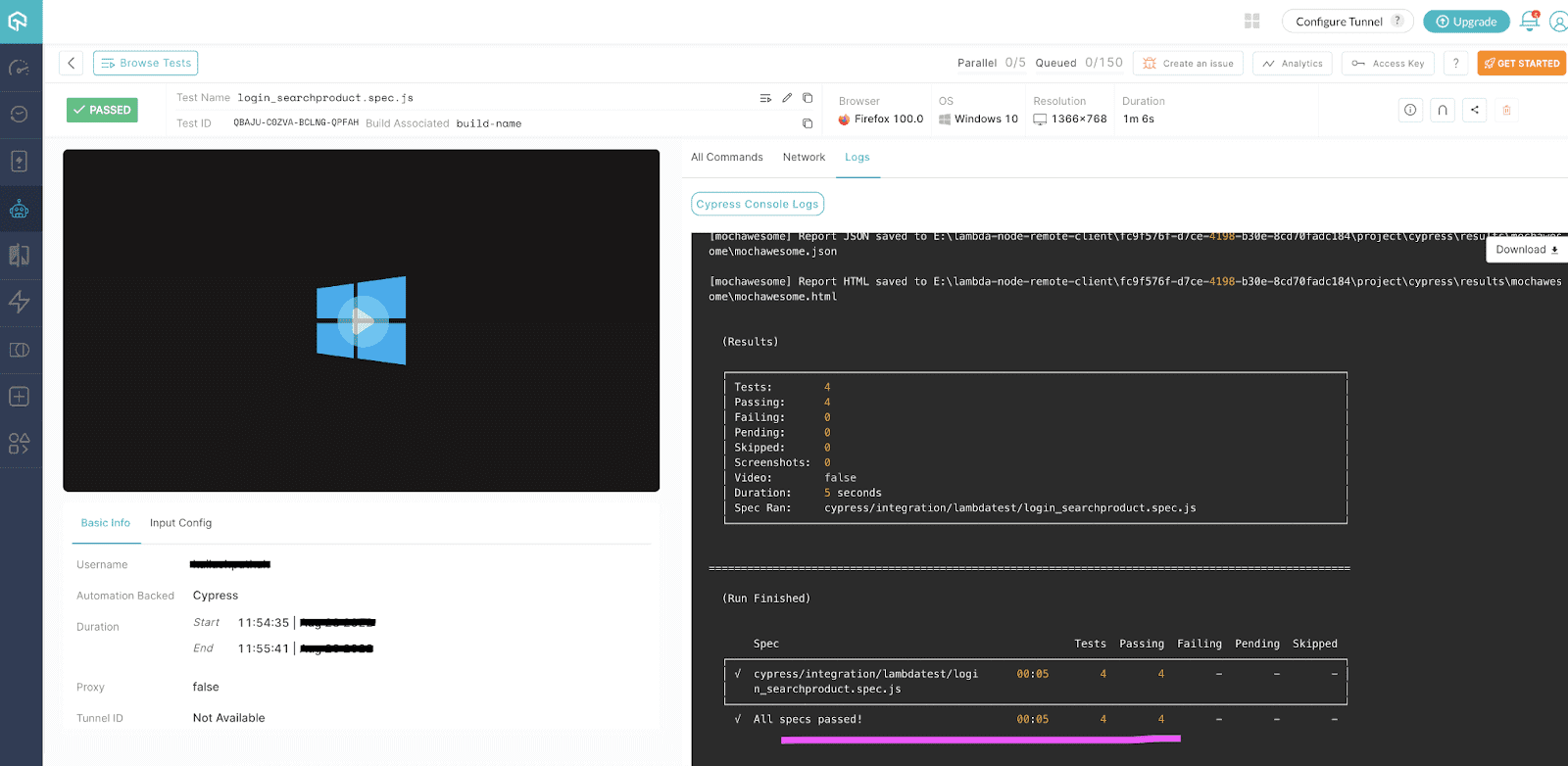  test cases are run successfully.