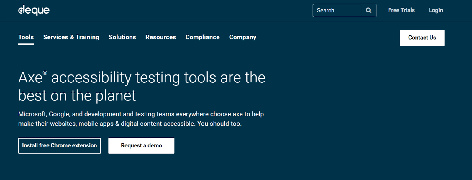 AXE is an automated accessibility testing tool