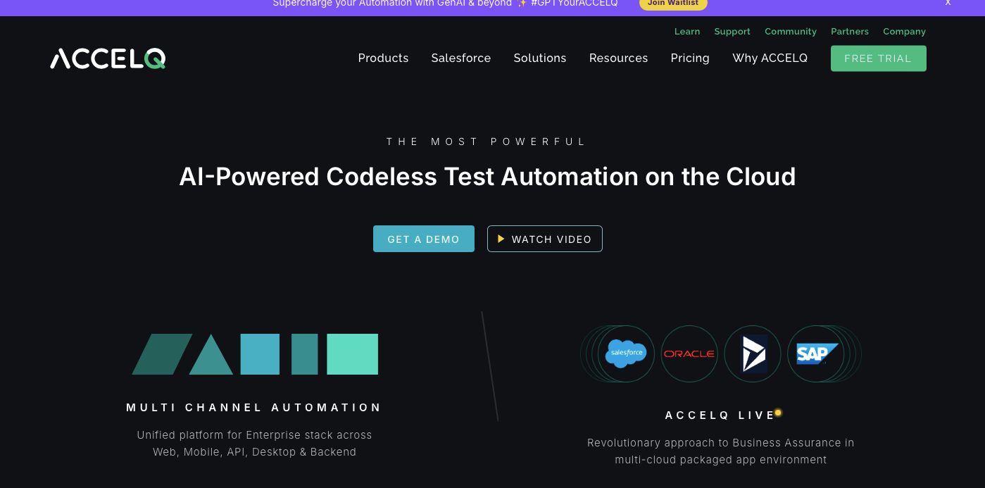 AccelQ is an AI-powered, codeless test automation