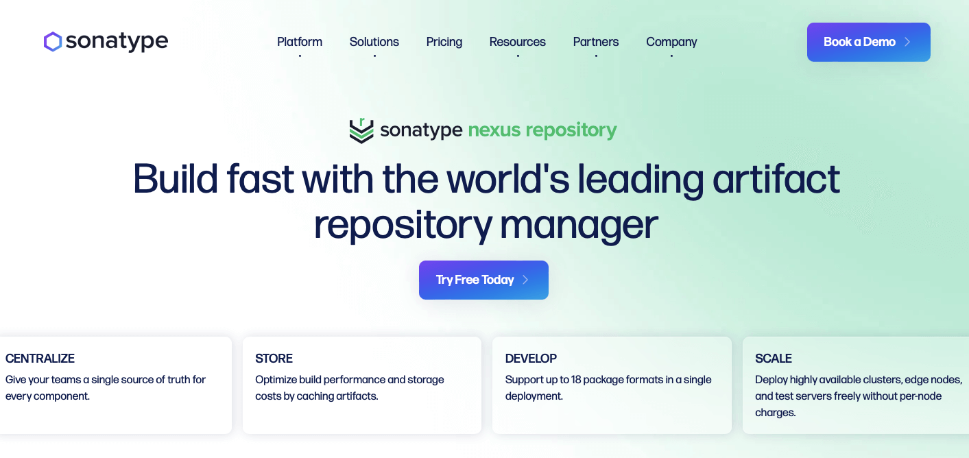 Sonatype Nexus is a leading repository manager