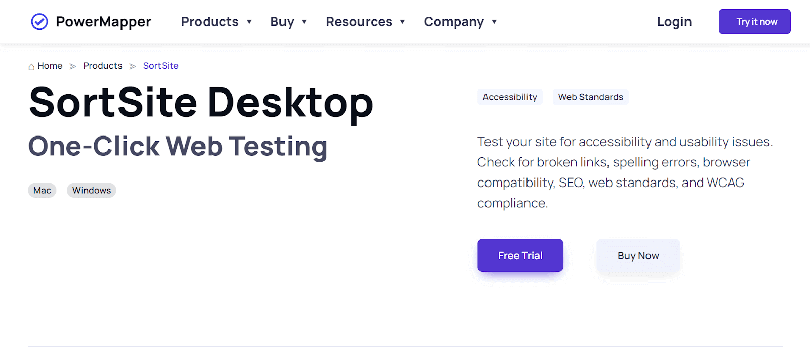 SortSite is an automated accessibility testing tool