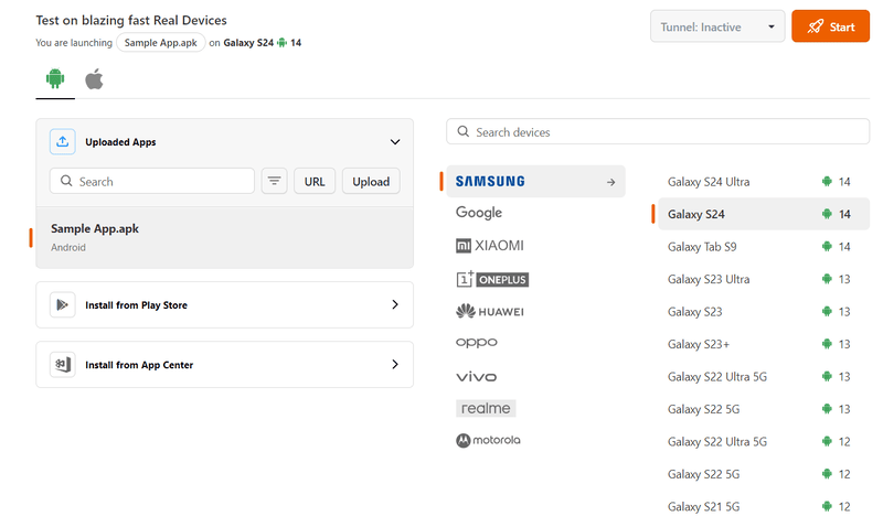 Testing Common Screen Sizes on a Real Device Cloud