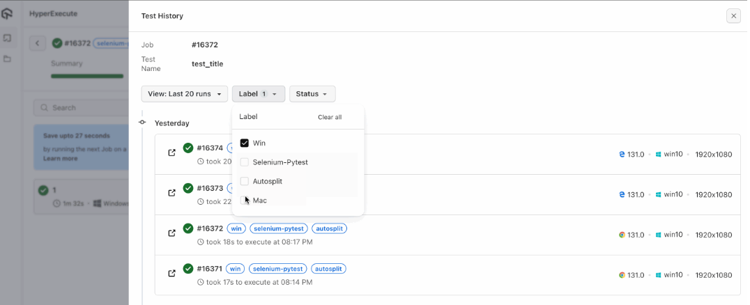 new hyperexecute features including bitbucket support, junit reports, mobile automation artifacts, and custom labels