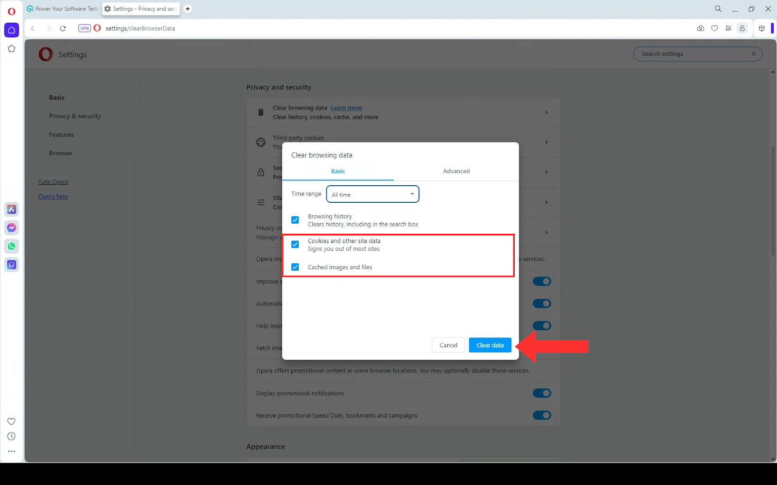 Time range as desired from the drop-down option