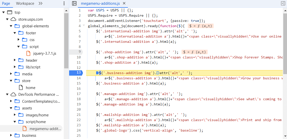 line number where you want to pause execution