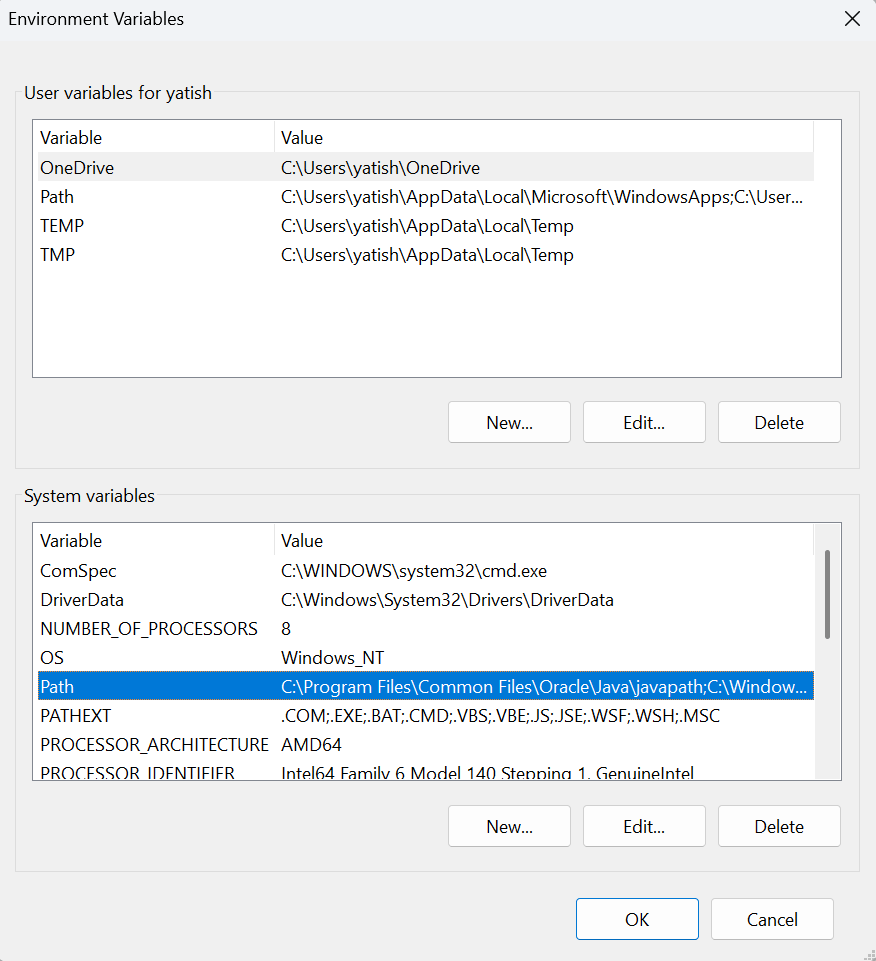 System variables