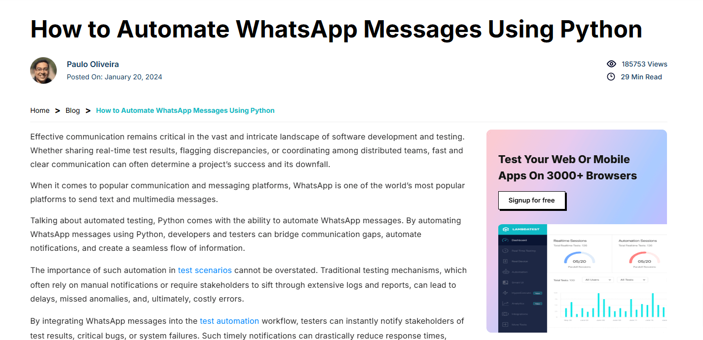 How to Automate WhatsApp Messages Using Python