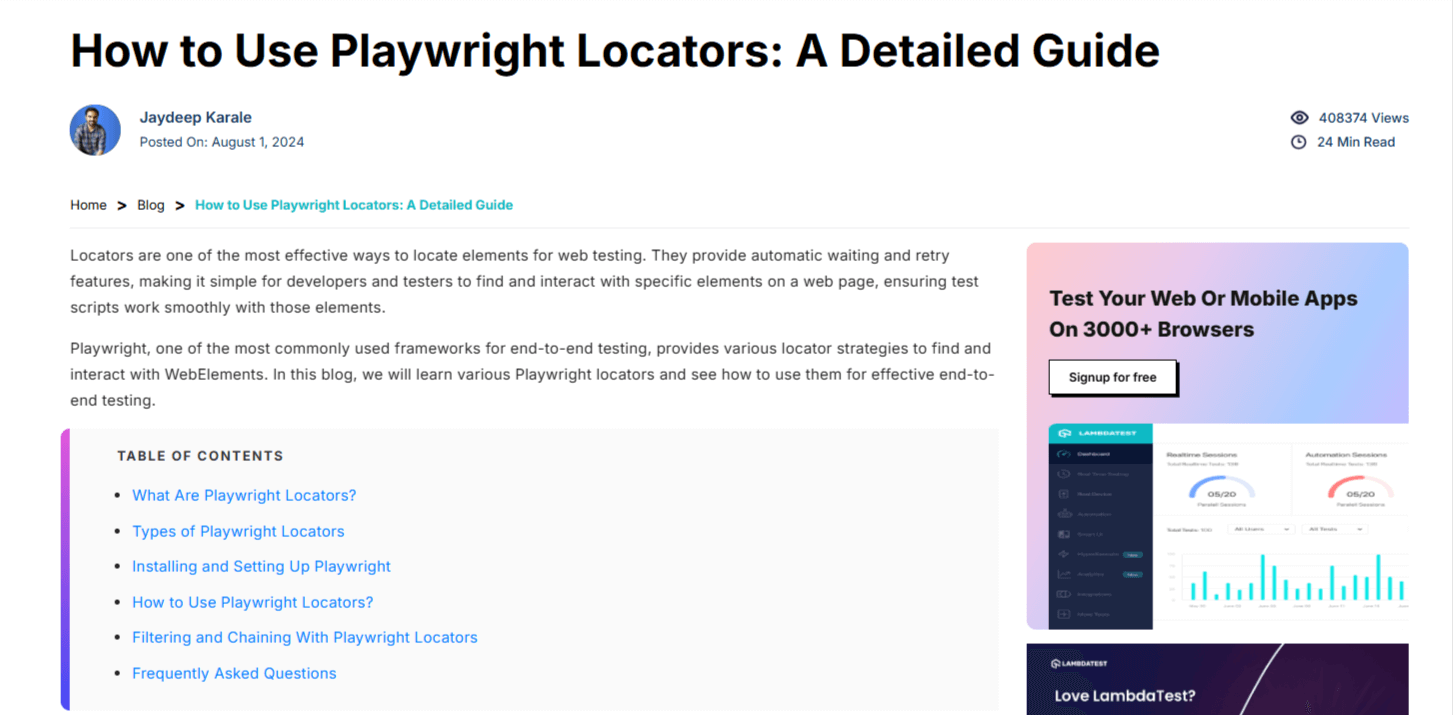 How to Use Playwright Locators: A Detailed Guide