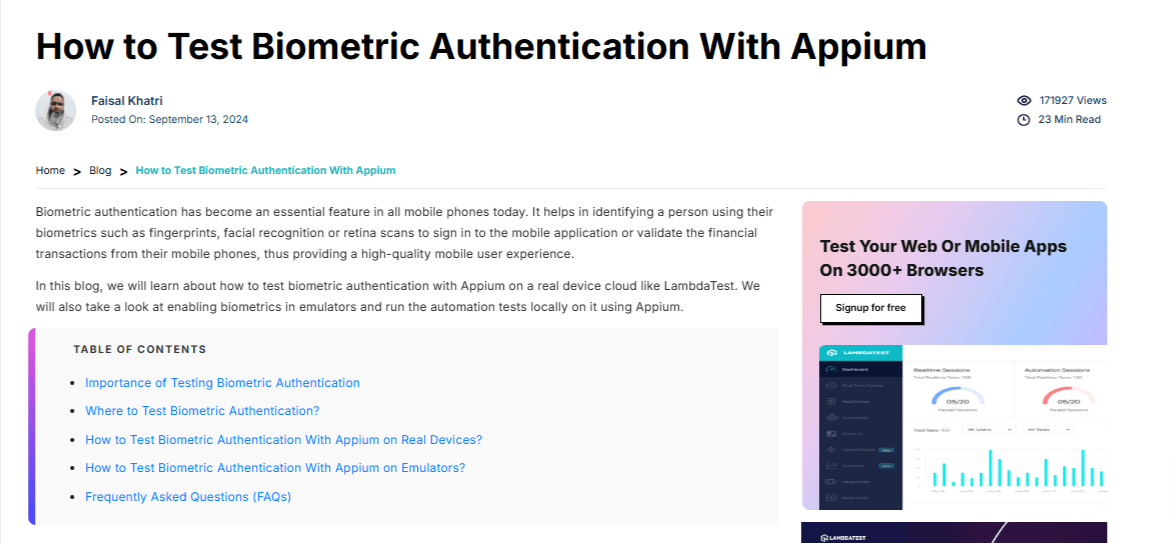 How to Test Biometric Authentication With Appium