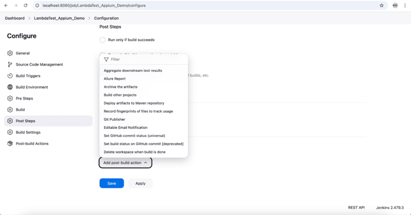 Allure Report Post-Build Actions (1)