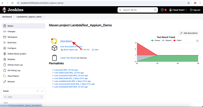 Allure Report in Jenkins After Test Execution (1)