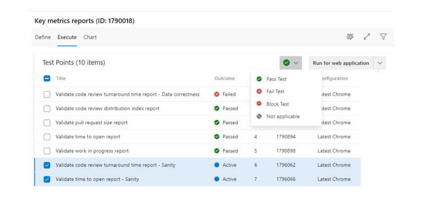 results are captured within Azure DevOps