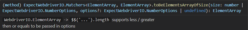 Except webdriverio matchers page