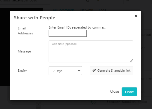 Automation Sharing Log