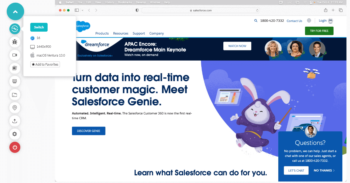 Browser Testing in virtual machine Salesforce