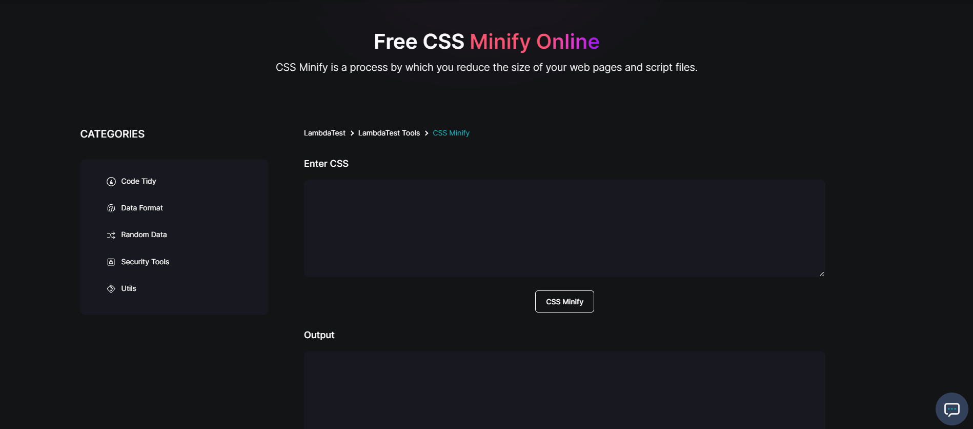 CSS Minify  free tool