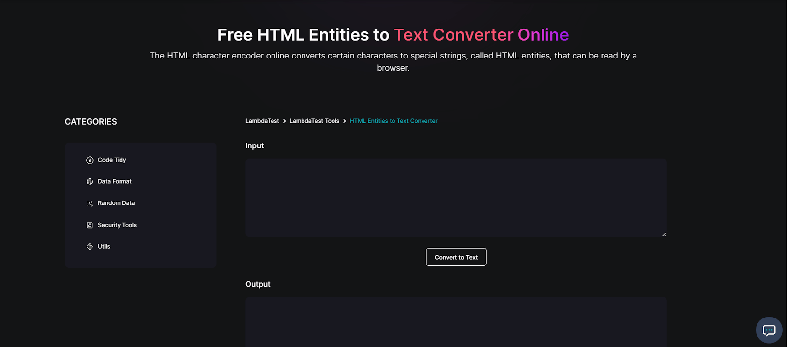 html-entities-to-text-converter-online