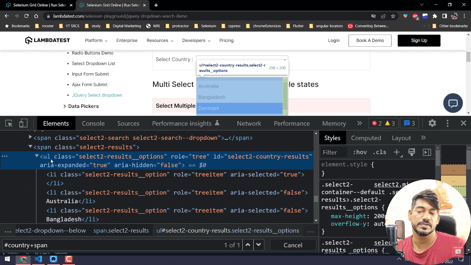 Data driven testing framework