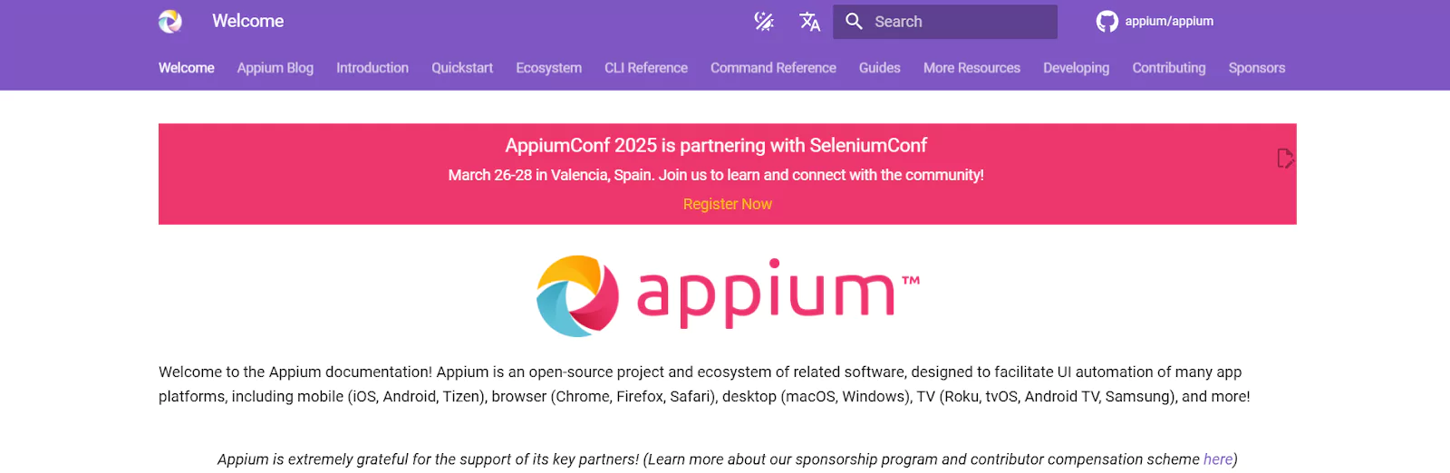 Appium is an open-source automation tool