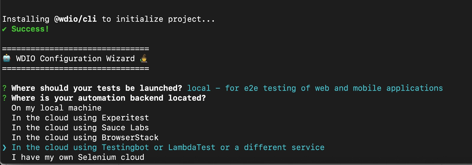 cloud using Testingbot or Lambda