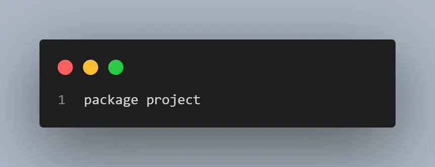  create a package with the name project