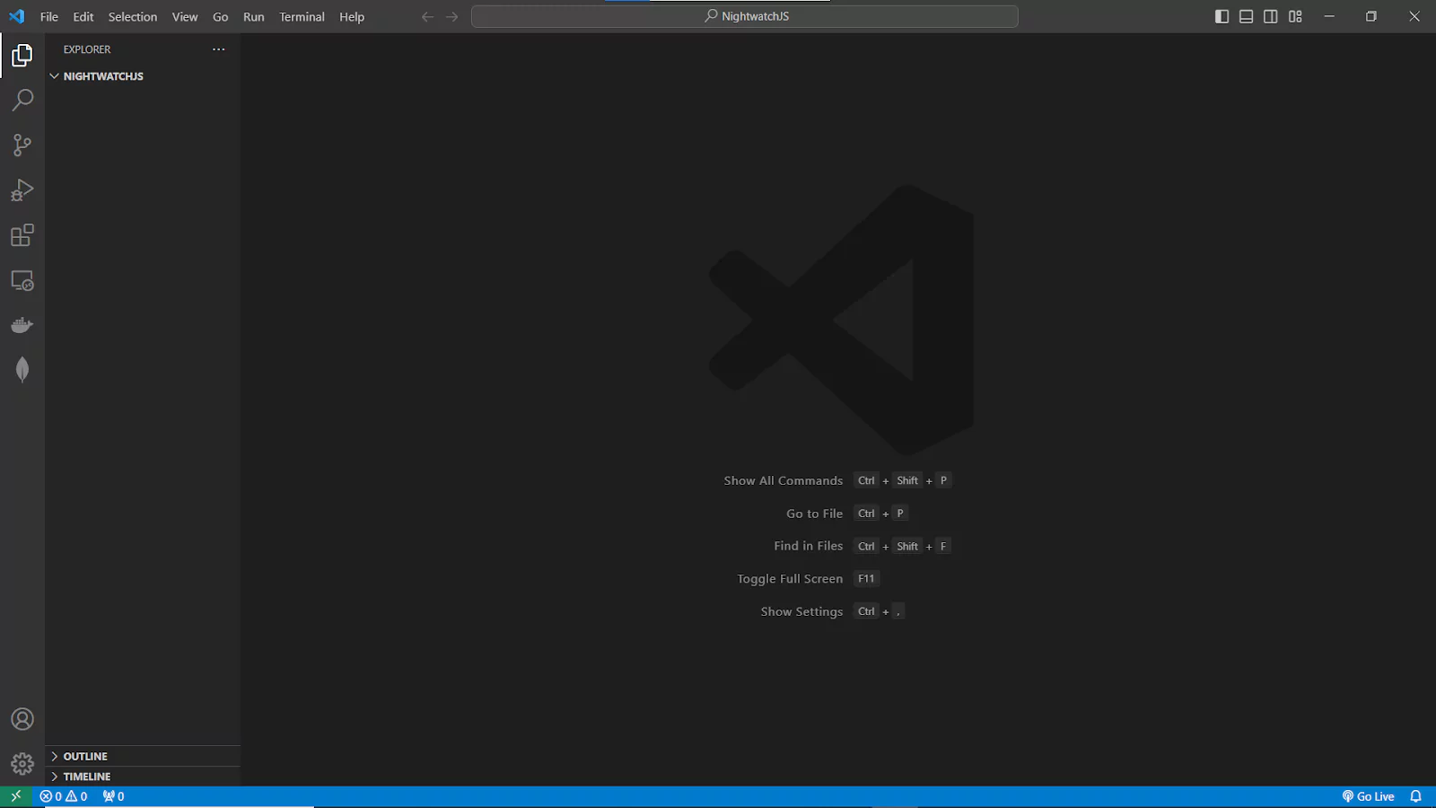 Create a project folder and open it on Visual Studio Code