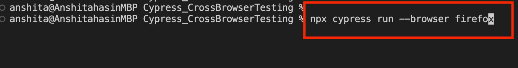 Cross Browser Testing With Cypress Firefox browser in headless mode