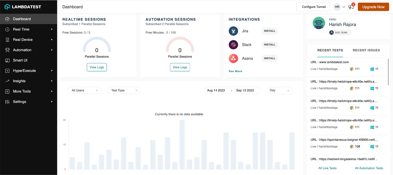 dashboard-game-testing