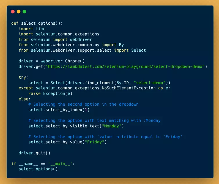 Demo Handling Drop down in Selenium