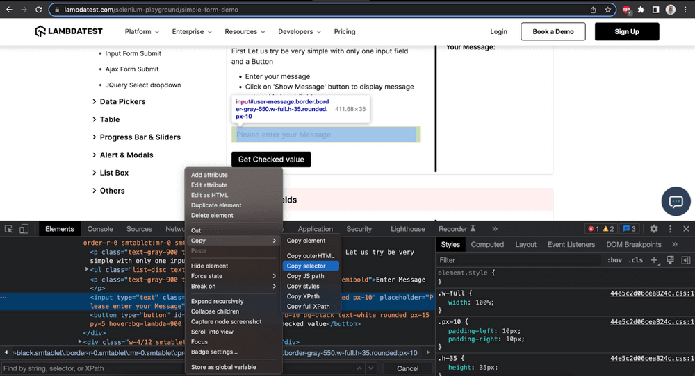 dom-element-and-select-css