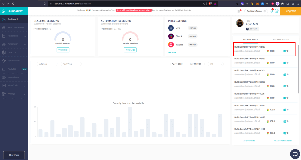 est on the LambdaTest cloud grid