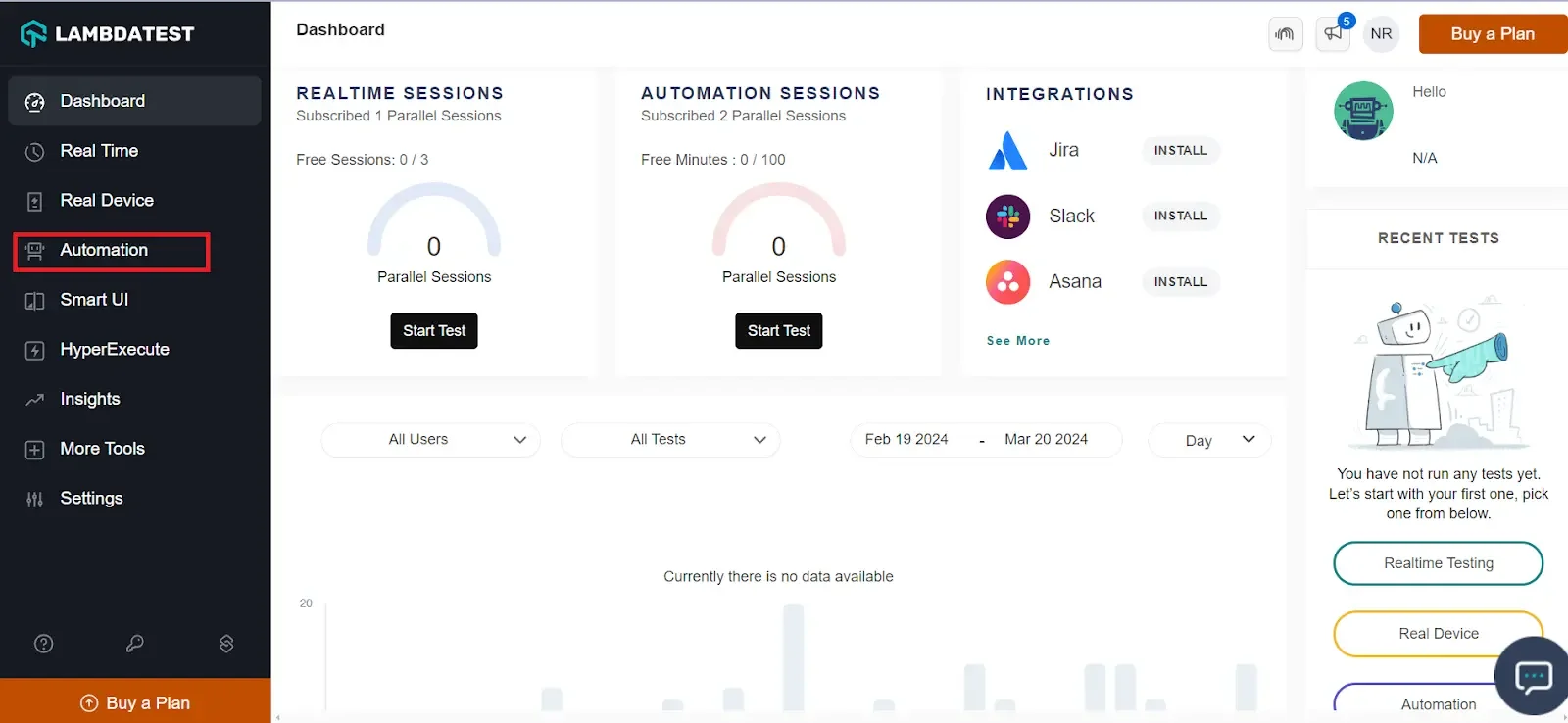 LambdaTest Automation Dashboard-2