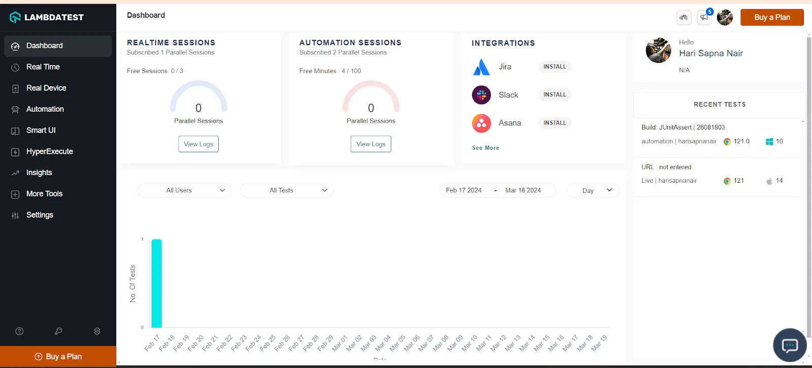 lambdatest-dashboard