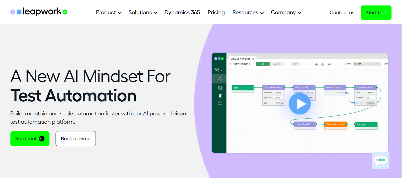 Leapwork is a no-code test automation platform